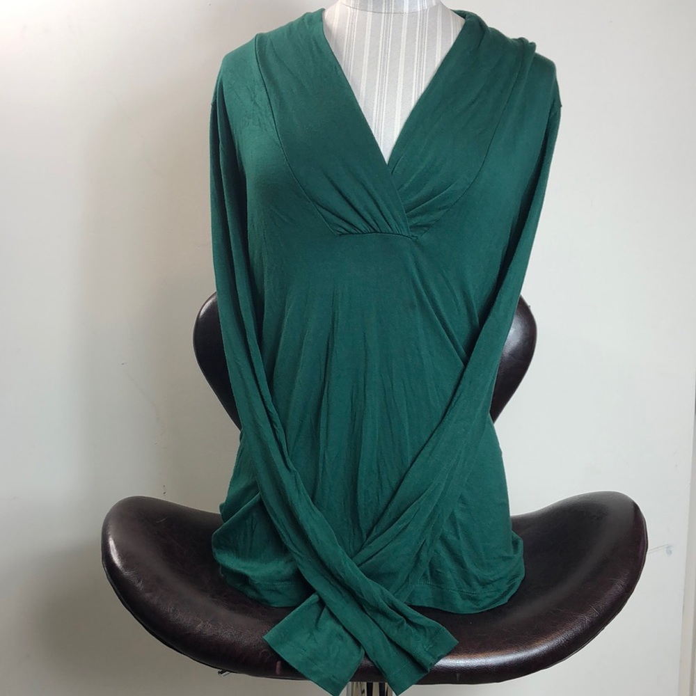 Womens Banana Republic blouse green long sleeve medium